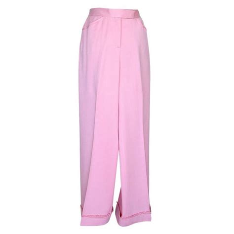 pink and black chanel pantsuits|chanel pants shorts.